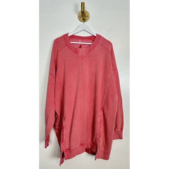 FREE PEOPLE Movement Intercept Oversized Sweatshirt in Electric Sunset X-Large - Picture 4 of 9